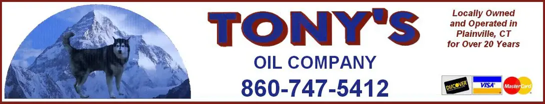 Tony's Oil Company — locally owned and operated in Plainville, CT for over 20 years, 860-747-5412